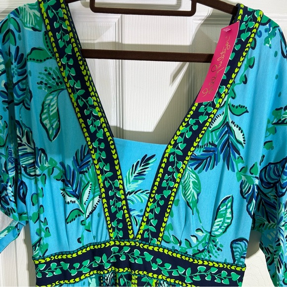 Lilly Pulitzer Ilia elbow sleeve maxi "Plant One On You" - Picture 3 of 4